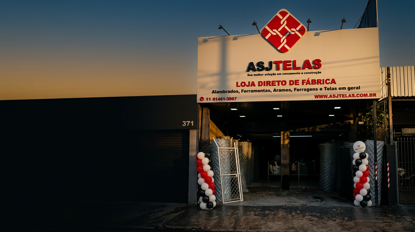 Fachada da loja ASJ Telas - Loja direto de fábrica em Itupeva